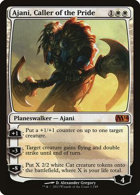 Ajani, Caller of the Pride card from Magic 2014 (M14)