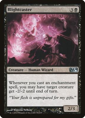 Blightcaster card from Magic 2014 (M14)