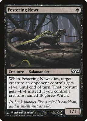 Festering Newt card from Magic 2014 (M14)