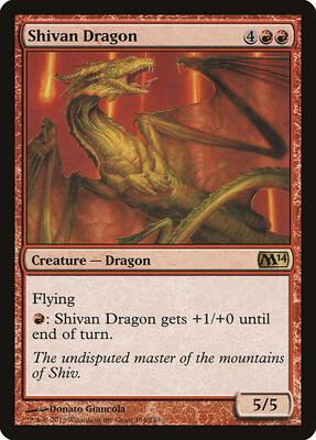 Shivan Dragon card from Magic 2014 (M14)