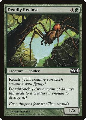 Deadly Recluse card from Magic 2014 (M14)