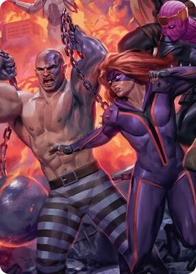Absorbing Man and Titania Art Card card from Art Series: Marvel Super Heroes