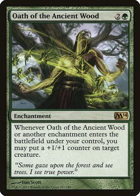 Oath of the Ancient Wood card from Magic 2014 (M14)