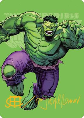 The Incredible Hulk Art Card (Gold-Stamped Signature) card from Art Series: Marvel Super Heroes