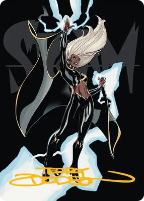 Storm, Windrider Art Card (Gold-Stamped Signature) card from Art Series: Marvel Super Heroes