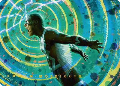 Black Bolt, Inhuman King Art Card (Gold-Stamped Signature) card from Art Series: Marvel Super Heroes
