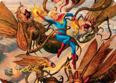 Captain Marvel, Apex Avenger Art Card (Gold-Stamped Signature) card from Art Series: Marvel Super Heroes