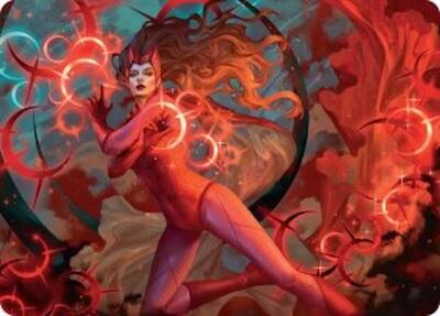 Scarlet Witch, Chaotic Avenger Art Card card from Art Series: Marvel Super Heroes