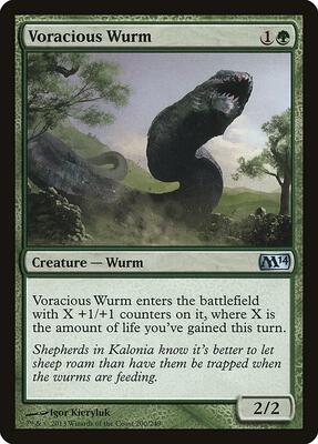 Voracious Wurm card from Magic 2014 (M14)