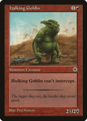 Hulking Goblin card from Portal