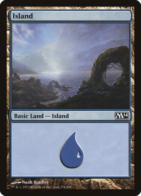 Island (234) card from Magic 2014 (M14)