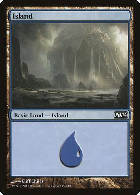 Island (235) card from Magic 2014 (M14)