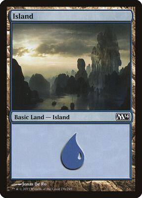 Island (236) card from Magic 2014 (M14)