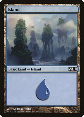 Island (237) card from Magic 2014 (M14)