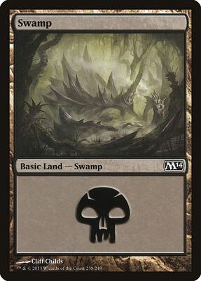 Swamp (238) card from Magic 2014 (M14)
