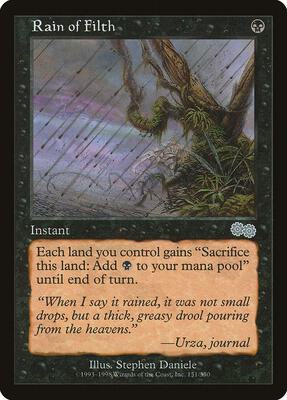 Rain of Filth card from Urza's Saga