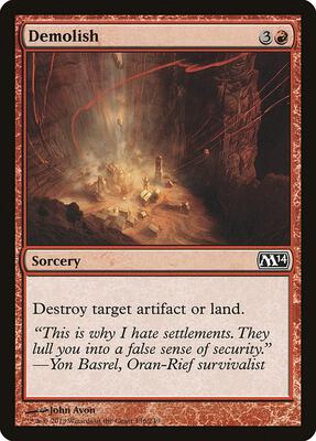 Demolish card from Magic 2014 (M14)