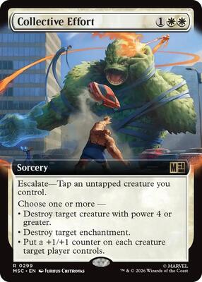 Collective Effort (Extended Art) card from Commander: Marvel Super Heroes