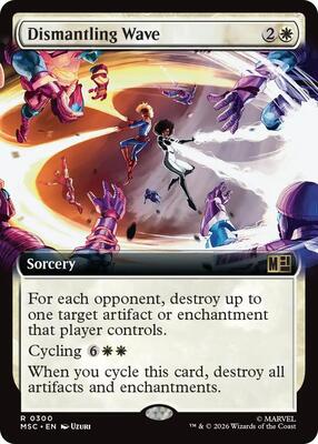 Dismantling Wave (Extended Art) card from Commander: Marvel Super Heroes