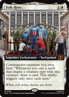 Folk Hero (Extended Art) card from Commander: Marvel Super Heroes