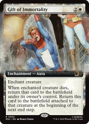 Gift of Immortality (Extended Art) card from Commander: Marvel Super Heroes
