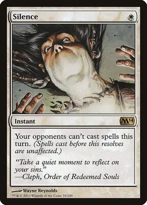 Silence card from Magic 2014 (M14)