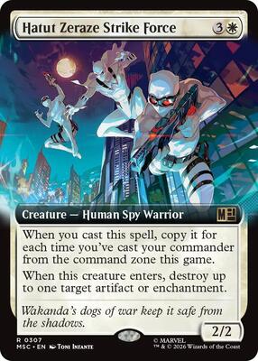 Hatut Zeraze Strike Force (Extended Art) card from Commander: Marvel Super Heroes