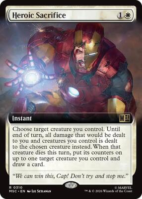 Heroic Sacrifice (Extended Art) card from Commander: Marvel Super Heroes