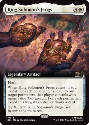 King Solomon's Frogs (Extended Art) card from Commander: Marvel Super Heroes