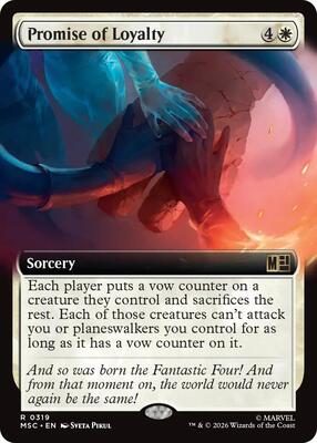 Promise of Loyalty (Extended Art) card from Commander: Marvel Super Heroes