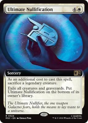 Ultimate Nullification (Extended Art) card from Commander: Marvel Super Heroes