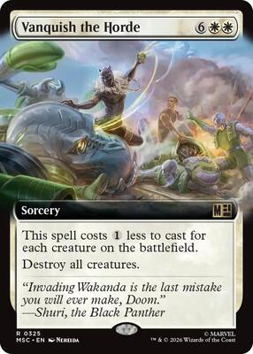 Vanquish the Horde (Extended Art) card from Commander: Marvel Super Heroes