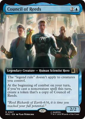 Council of Reeds (Extended Art) card from Commander: Marvel Super Heroes