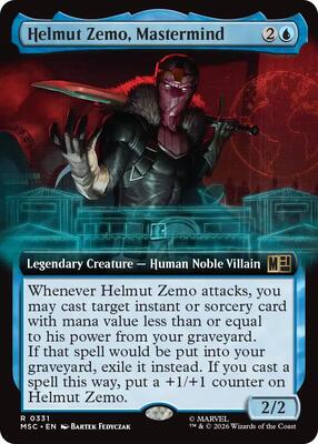 Helmut Zemo, Mastermind (Extended Art) card from Commander: Marvel Super Heroes