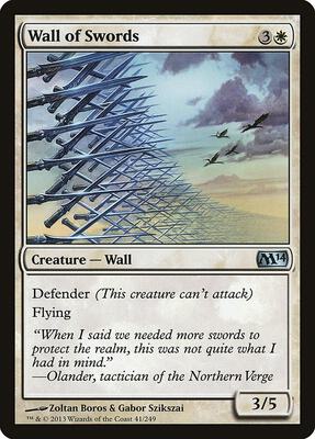 Wall of Swords card from Magic 2014 (M14)
