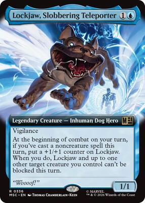 Lockjaw, Slobbering Teleporter (Extended Art) card from Commander: Marvel Super Heroes