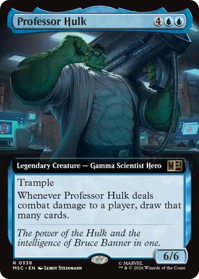 Professor Hulk (Extended Art) card from Commander: Marvel Super Heroes