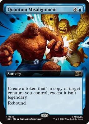 Quantum Misalignment (Extended Art) card from Commander: Marvel Super Heroes