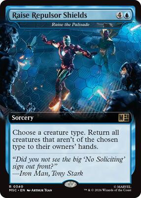 Raise Repulsor Shields - Raise the Palisade (Extended Art) card from Commander: Marvel Super Heroes
