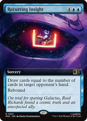 Recurring Insight (Extended Art) card from Commander: Marvel Super Heroes