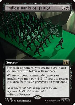 Endless Ranks of HYDRA (Extended Art) card from Commander: Marvel Super Heroes