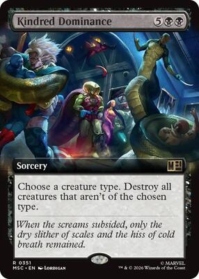 Kindred Dominance (Extended Art) card from Commander: Marvel Super Heroes