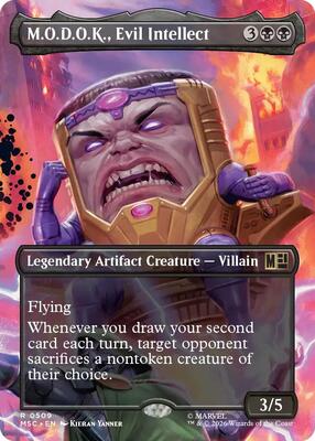 M.O.D.O.K., Evil Intellect (Borderless) card from Commander: Marvel Super Heroes