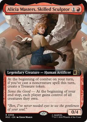 Alicia Masters, Skilled Sculptor (Extended Art) card from Commander: Marvel Super Heroes