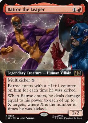 Batroc the Leaper (Extended Art) card from Commander: Marvel Super Heroes