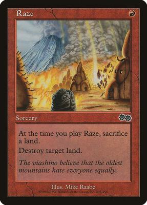 Raze card from Urza's Saga