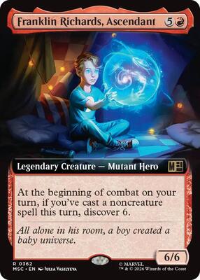 Franklin Richards, Ascendant (Extended Art) card from Commander: Marvel Super Heroes