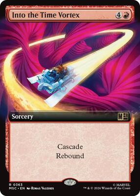 Into the Time Vortex (Extended Art) card from Commander: Marvel Super Heroes