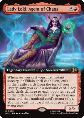 Lady Loki, Agent of Chaos (Extended Art) card from Commander: Marvel Super Heroes