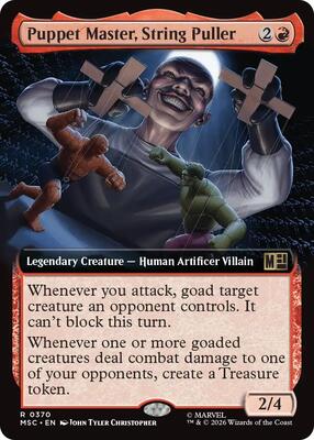Puppet Master, String Puller (Extended Art) card from Commander: Marvel Super Heroes